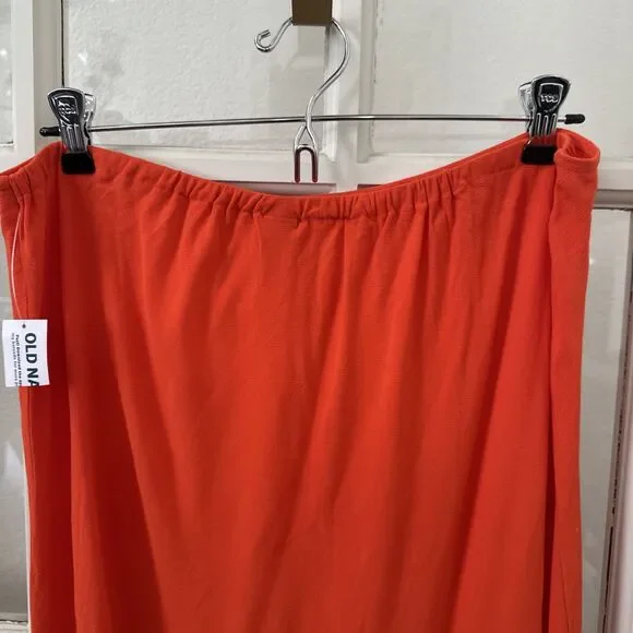 NWT Bright Orange Midi Slip Skirt Old Navy Women's Large - Picture 10 of 11